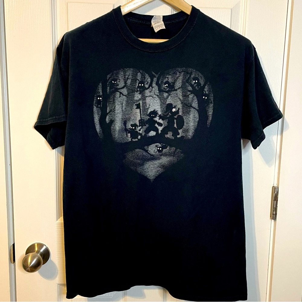Gildan black ‘Limbo Hearts’ design by Tony Centeno graphic mashup tee sz L